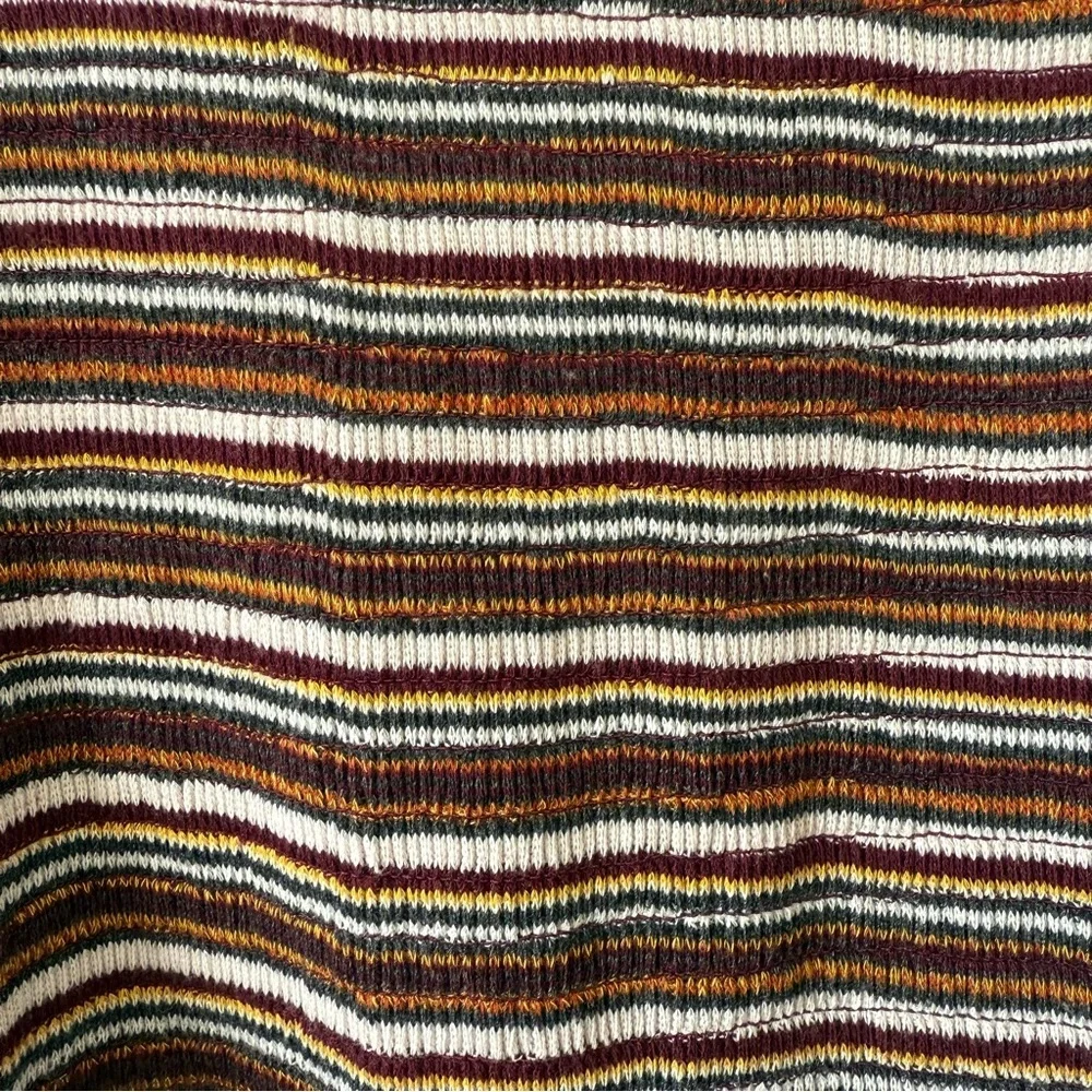 Anthropology- Smocked Puff-Sleeved Striped Knit Top (Size:Large) - Picture 8 of 10